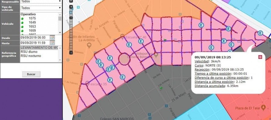 Tigre controla la recolección de residuos en todo el distrito vía GPS
