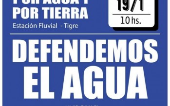 Movilización en Tigre en defensa del agua