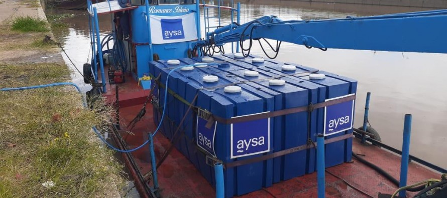 AySA implementa un cronograma fijo de entrega de agua potable para abastecer a vecinos y vecinas del Delta