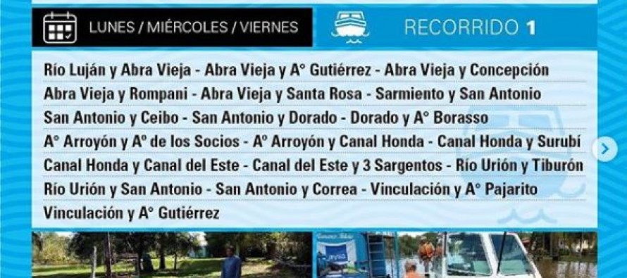 AySA anunció el recorrido de abastecimiento permanente de agua para los isleños