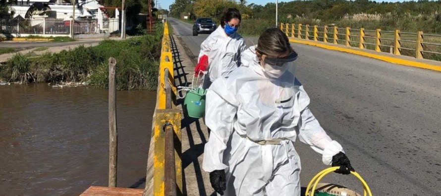 La Autoridad del Agua tomó muestras del arroyo Claro en Malvinas Argentinas y Tigre