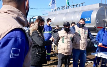 AySA realizó un operativo en el barrio San Jorge para prevenir el COVID-19