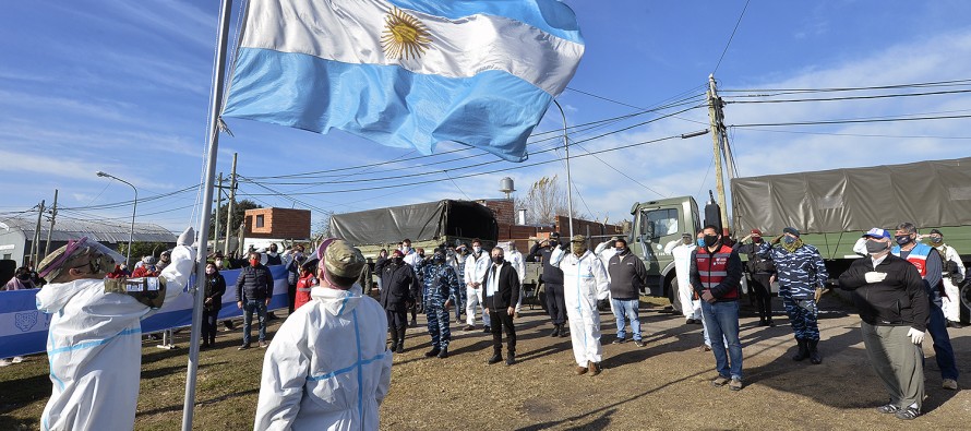 En el barrio San Jorge, el Municipio de Tigre y el Ejército conmemoraron el Día de la Bandera