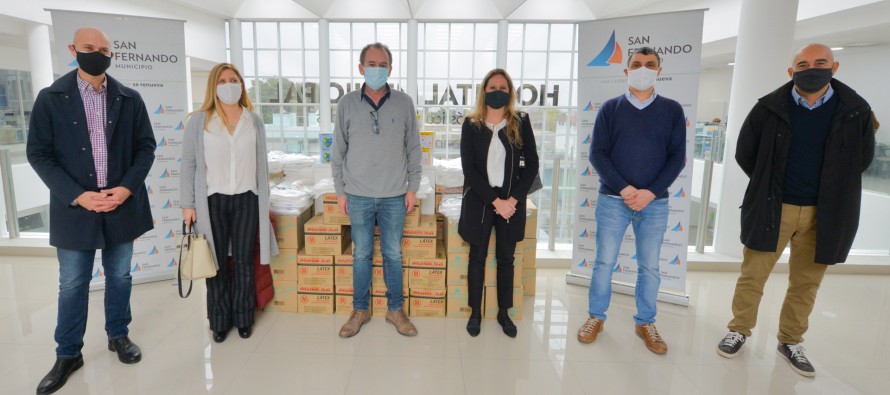 El Hospital Municipal de San Fernando recibió una donación del Banco Galicia para el cuidado del personal médico