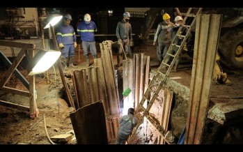 AySA repara una importante cañería de agua en Carapachay
