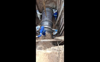 AySA finalizó la reparación de la mega cañería de agua de Carapachay