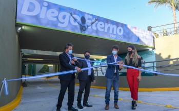 Juan Andreotti y Sergio Massa inauguraron el túnel Diego Armando Maradona en San Fernando