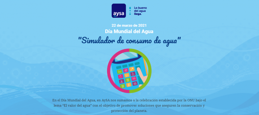 En el Día Mundial del Agua, AySA lanza un simulador para calcular tu consumo