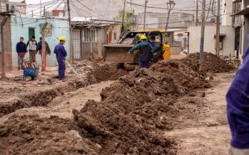 Malena Galmarini recorrió una obra de agua potable en Tres de Febrero