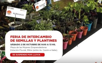 Intercambio de semillas y plantines en la feria «Mujeres Emprendedoras» en Tigre