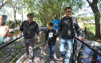 Cabandié visitó Tecnópolis y recorrió el espacio de humedales y parques nacionales