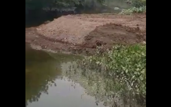 Denuncian a Zamora por la construcción de una terraplén en arroyo Garín