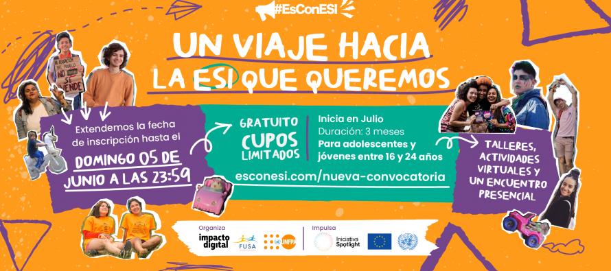 Mañana cierra convocatoria para jóvenes de 16 a 24 años para participar de un proyecto sobre ESI