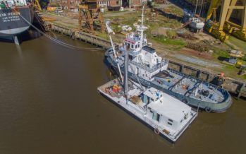 Se reparó un pontón para el mantenimiento de vías fluviales del Delta