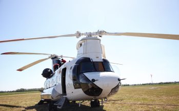 El Gobierno presentó un helicóptero de gran capacidad para combatir incendios en el Delta