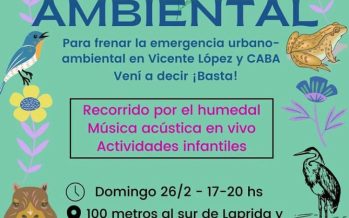 Organizaciones ambientalistas de Vicente López realizan un festival en oposición a la obra del Arroyo Raggio