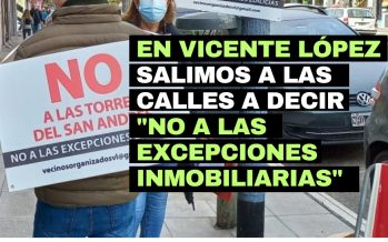 Vecinos de Vicente López reclaman por la construcción indiscriminada de torres