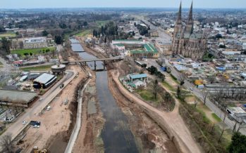 Avanzan las obras de ampliación del cauce del Río Luján