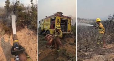 Incendios en la Patagonia: Buenos Aires envió brigadistas y equipamiento pesado