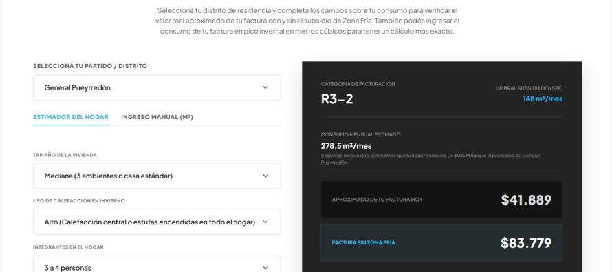 Jimena López presentó un simulador que muestra el fuerte impacto por la quita de Zona Fría